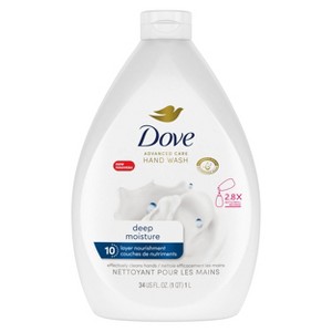 Dove Beauty Advanced Care Hand Wash Refill - Deep Moisture - Scented - 34 fl oz - 1 of 4