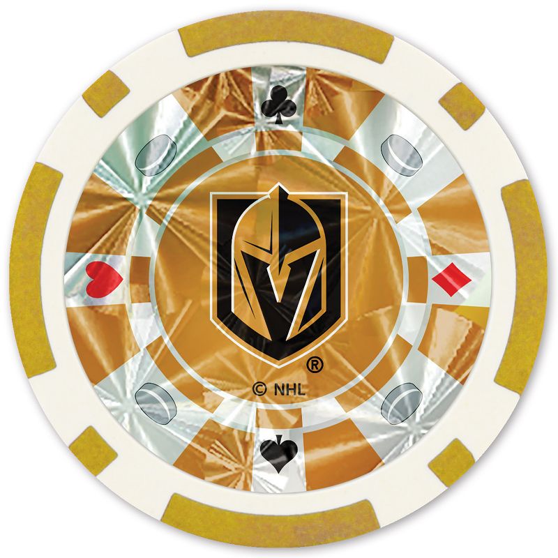 MasterPieces Casino Style 20 Piece 11.5 Gram Poker Chip Set NHL Las Vegas Golden Knights Gold Edition, 3 of 4