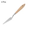 Unique Bargains Stainless Steel Pointy Wood Handle Painting Mixing Knife 4 Pcs - 3 of 4