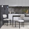 NicBex Boucle Dining Chairs Set of 2,Armless Upholstered Kitchen Chair with Curved Backrest and Black Metal Legs for Dining Room,Kitchen - 4 of 4