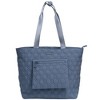 Ellen Tracy 20 Inch Basket Weave Quilted Nylon Large Travel Workbook Tote Bag - 2 of 4