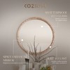 COZAYH Distressed Wood Frame Round Accent Mirror Farmhouse Wall Decor, 30 Inch - 2 of 4