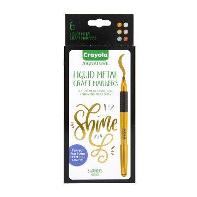 Crayola Signature 6ct Liquid Metal Craft Markers