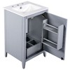 Okak 20 Inch Bathroom Organizer Bathroom Storage Cabinet with Sink Vanity with Door Shelf - 3 of 4