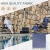 FURNIinspire Outdoor Portable Chairs Lounge Chairs Patio Folding Recliners For Pool Beach Garden With Pillow And Cup Holder, Blue, 62.8"*24.22"*43.3" - 2 of 4