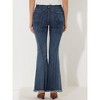 Allegra K Women's Vintage High Waist Stretch Denim Bell Bottoms Jean Pants - 3 of 4