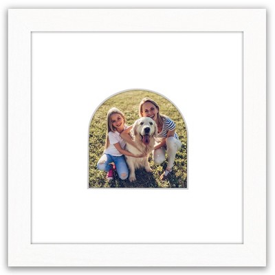 Americanflat 8" x 8" Picture Frame with Mat - Arch Design - Stylish Decor for Living Rooms, Dorms, Offices & More