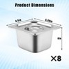 6-Inch Stainless Steel Hotel Pan with Lid, Commercial Non-Stick Steam Table Pan for Cooking, Food Storage & Display - 2 of 4