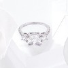 Slickblue Trendy 3.65 Ct. Modern Royal Engagement Ring for Women, Cushion & Round CZ, Rose Gold/Silver/Gold, Sizes 5-10 - 2 of 2