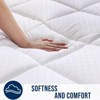 Aoibox Queen Quilted Fitted Mattress Pad Cooling Soft Mattress Topper Deep Pocket 21 Inch Machine Washable White - 3 of 4