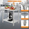 Stainless Steel Table, Heavy-Duty Metal Commercial Prep Table with Open Storage Racks for Restaurant Kitchens, Home, Hotels, Food Preparation - 4 of 4