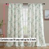 HLC.ME Jasmine Floral Patterned Window Rod Pocket Curtains - Light Blocking Darkening Window Panels, Set of 2 - 3 of 4