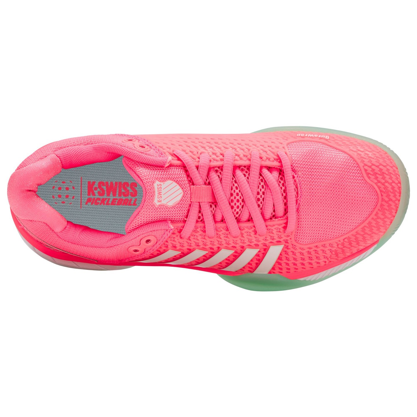 Женские кроссовки K-Swiss Express Light Pickleball Shoe (Neon Pastel Pink/Neon Mint/White), цвет: Розовый — фото 7