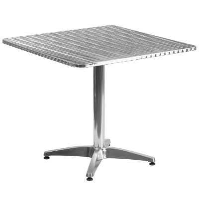 Flash Furniture 31.5'' Square Aluminum Indoor-Outdoor Table with Base