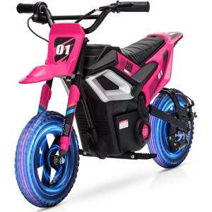 24V Kids Electric Dirt Bike - 350W Motorcycle with Rear Suspension, 13.7 MPH, 12-Mile Range, Twist Grip Throttle, Rubber Tires - 1 of 4