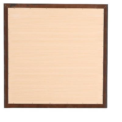 Classic Square 36"x36" Silver Wood Framed Dresser Mirror