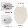 Elongated Toilet Seat, Slow Close Toilet Cover Seat for Easy Clean and Stain-Resistant, Plastic Toilet Seat with Cover, Quick-Release Hinges - 3 of 4