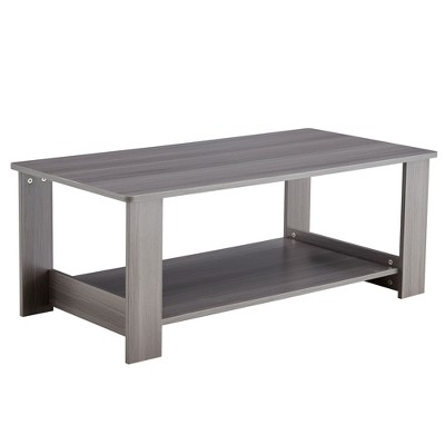 NicBex Rectangle Coffee Table with 2-Tier Storage,Farmhouse Center Table for Living Room,Bedroom