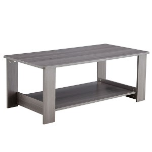 NicBex 2-Tier Rectangle Coffee Table Center Dining Table with Open Shelf for Living Room - 1 of 4