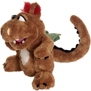 Living Puppets: Ollie The Brown Dragon - 14" Plush Hand Puppet, Handmade, Moving - 1 of 4