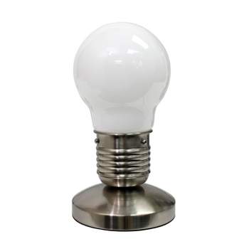 Edison Style Minimalist Idea Bulb Mini Touch Desk Lamp White - Simple Designs