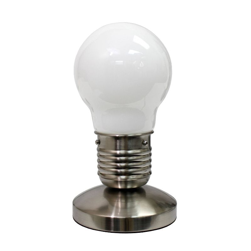 Edison Style Minimalist Idea Bulb Mini Touch Desk Lamp White - Simple Designs, 1 of 6