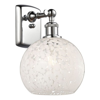White Mouchette - 1 Light Wall Sconce In Modern Style-11 Inches Tall and 8 Inches Wide