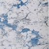 HomeRoots 6' X 9' Blue and Silver Abstract Printed Washable Non Skid Area Rug - 4 of 4