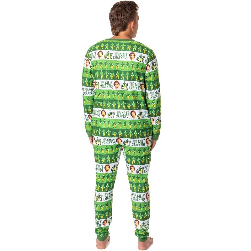 Elf The Movie Mens' Film Son of a Nutcracker Footless Sleep Union Suit Multicolored, 3 of 4