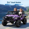24V Kids 2-Seater Electric Truck w/ Parent Remote, Spring Suspension, 2 Speeds, LED Lights,MP3 Player (Ages 3-8) - 2 of 4