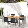 Bussandri Exclusive Garden Chairs Set of 4 Steel and Textilene Black - 2 of 4