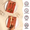 Folkulture Cloth Napkins, Set of 4 (18" x 18") Kavee & Beige Cloth Napkins for Dining Table, Rick Rack Napkins for Kitchen, Washable Table Linens - 4 of 4