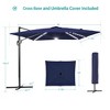Sonkuki 11.5×9FT Offset Outdoor Solar LED Patio Aluminum Cantilever Umbrella with Infinite Canopy Angle Adjustment - 3 of 4