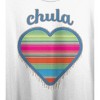 Chula Mexican Woven Heart Sarape Women's White Graphic Crop Tee - 2 of 3