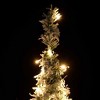 vidaXL Artificial Christmas Tree Green and white PVC and metal Tall - 3 of 4