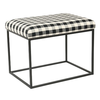 Small Decorative Ottoman Black - HomePop