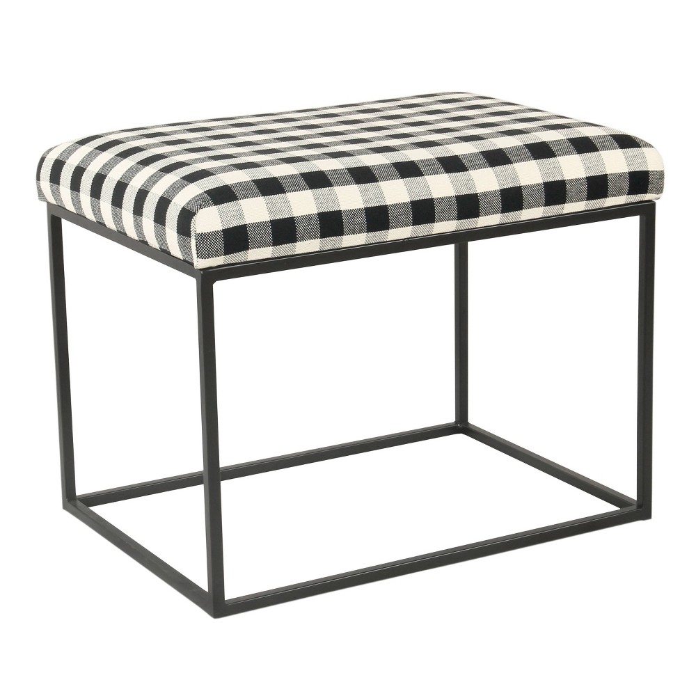 Small Decorative Ottoman Black - Homepop was $89.99 now $67.49 (25.0% off)