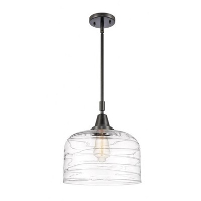 Bell - 1 Light Stem Hung Mini Pendant In Industrial Style-14.13 Inches Tall and 12 Inches Wide