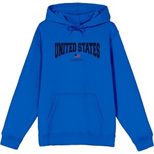 Americana United States of America Flag Adult Long Sleeve Hoodie - 1 of 2