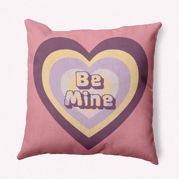 Love Throw Pillow Covervalentine's Day Be Mine Print Decorromantic Kiss Me  Cushionyou Make Me Happy Valentine's Day Accent Pillow Sham 