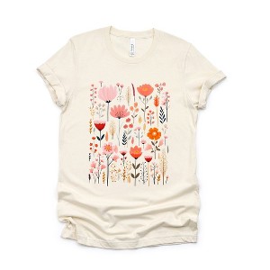 Simply Sage Market Women's Pink Floral Short Sleeve Graphic Tee - 1 of 4