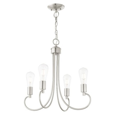 Livex Lighting Bari 4 - Light Chandelier in  Brushed Nickel