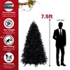 SEVOBAL Party Decorations and Accessories 7.5ft Black Christmas Tree Practical Design with White Lights for Halloween Holiday, Black, 46.5"*57"*90" - 3 of 4