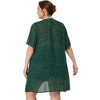 Agnes Orinda Women's Plus Size Bell Short Sleeve Polka Dots Chiffon Summer Cardigan - 4 of 4