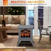 SEVOBAL Indoor Fireplaces Electric Wall-Mounted Fireplace Electric Fireplace Infrared Fireplace Heater for Indoor, Gray, 14.75"*9"*17.25" - 4 of 4