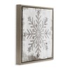 Stupell Industries Winter Snowflake Distressed Pattern Floating Frame Canvas Art, Brown, 18" x 18" - 2 of 4