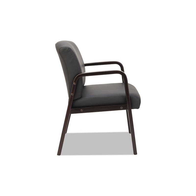 Alera Alera Reception Lounge WL Series Guest Chair, 24.21" x 24.8" x 32.67", Black Seat, Black Back, Espresso Base, 3 of 8