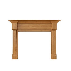 Modern Ember Grant Fireplace Surround with Tiered Top Shelf and Cascading Legs - 1 of 4