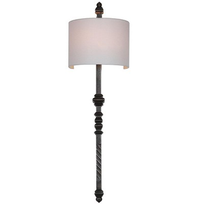 40-Inch Black and Silver Contemporary Wall Sconce
