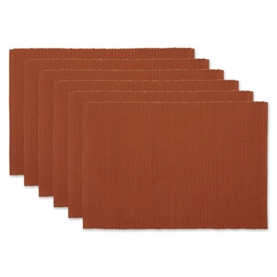 CINNAMON RIBBED PLACEMAT SET/6